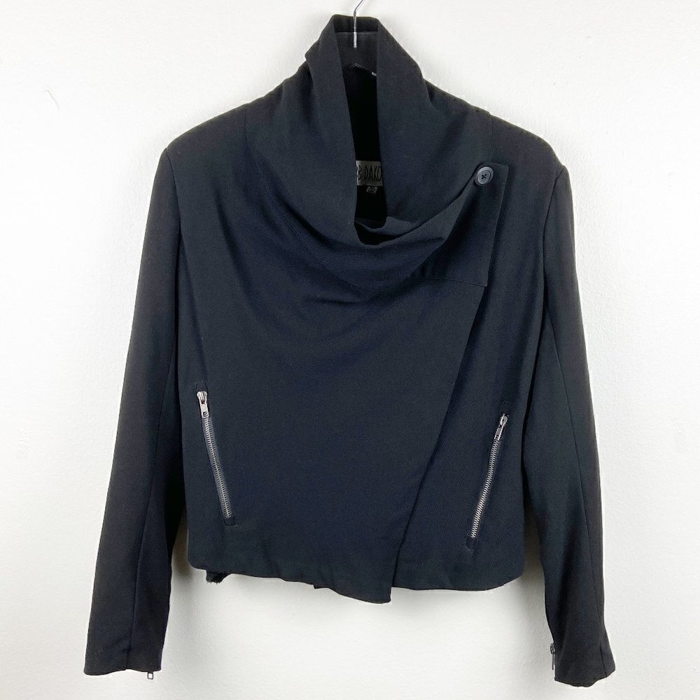 BB DAKOTA | Black Asymmetrical Moto Jacket XS